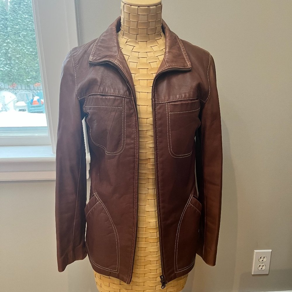 Vintage Danier Leather Jacket, Size Small Petite - Picture 2 of 9